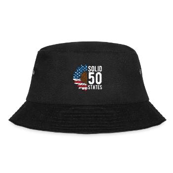 Solid 50 States American Proud USA Confident - Bucket Hat - black - Front - Lela (165cm)