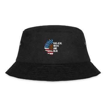 Radical White and Blue 4th of July American Flag - Bucket Hat - black - Front - Lela (165cm)