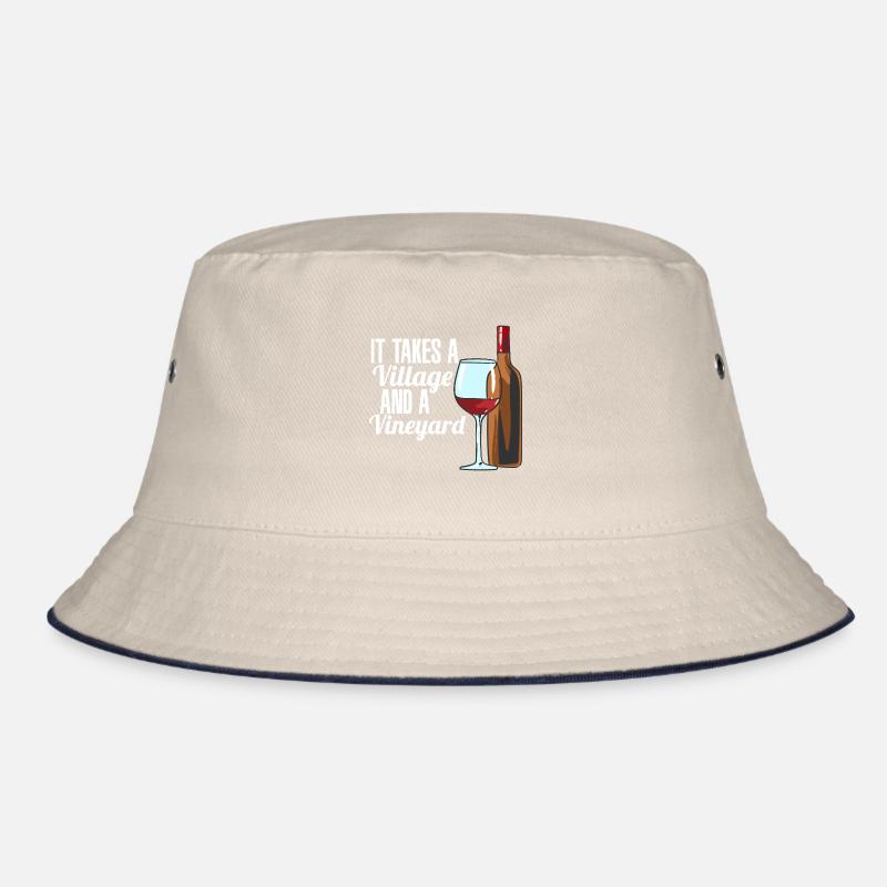 Man braucht ein Dorf und einen Weinberg Bucket Hat