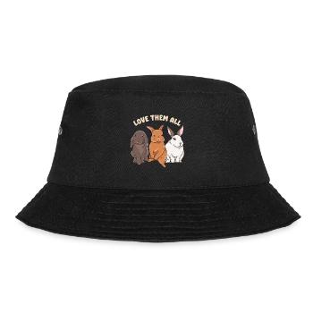 Cute rabbit design for bunny owners - Bucket Hat - black - Front - Lela (165cm)