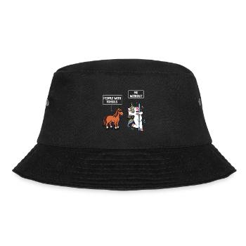 Tonsillektomie Genesung Mandelentfernung - Bucket Hat - Schwarz - Vorne - Lela (165cm)