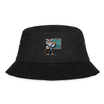 Cute Tiger Teacher - Bucket Hat - black - Front - Lela (165cm)
