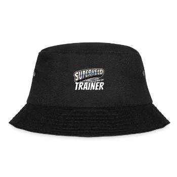 Superheld, clever getarnt als Trainer - Bucket Hat - Schwarz - Vorne - Lela (165cm)