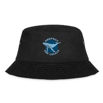 Respect the locals - Whale - Humpback Whale - Gift - Bucket Hat - black - Front - Lela (165cm)