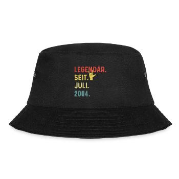 20th Birthday Man Woman Legendary Since July 2004 - Bucket Hat - black - Front - Lela (165cm)