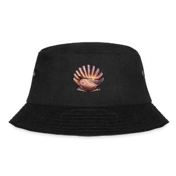 Muschel Strand Szene Serene Ozean Landschaft - Bucket Hat - Schwarz - Vorne - Lela (165cm)
