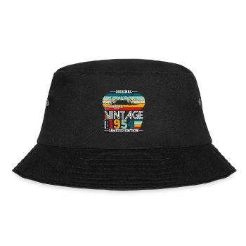 70th Birthday Original August 1954 Born 1954 - Bucket Hat - black - Front - Lela (165cm)