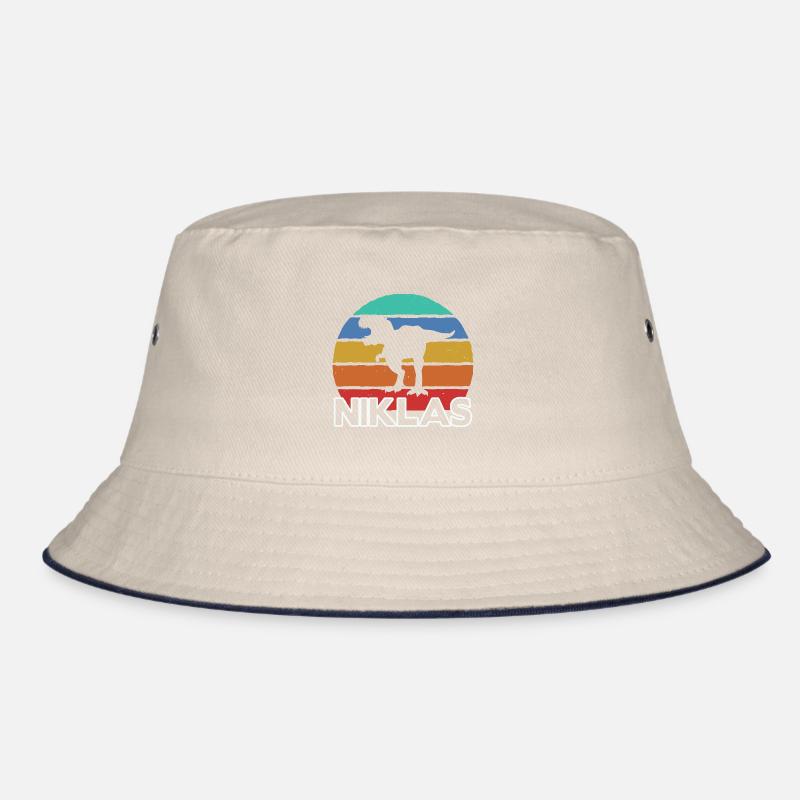 NIKLAS - Beautiful boy name with dinosaur Bucket Hat