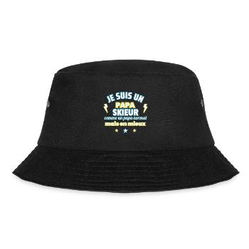 Papa SKIEUR, cadeau fête des pères,Humour ski, Ski - Bob - noir - Devant - Lela (165cm)
