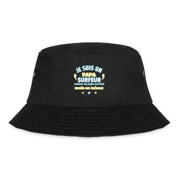 Papa SURFEUR,cadeau fête des pères,Humour, Surf - Bob - noir - Devant - Lela (165cm)