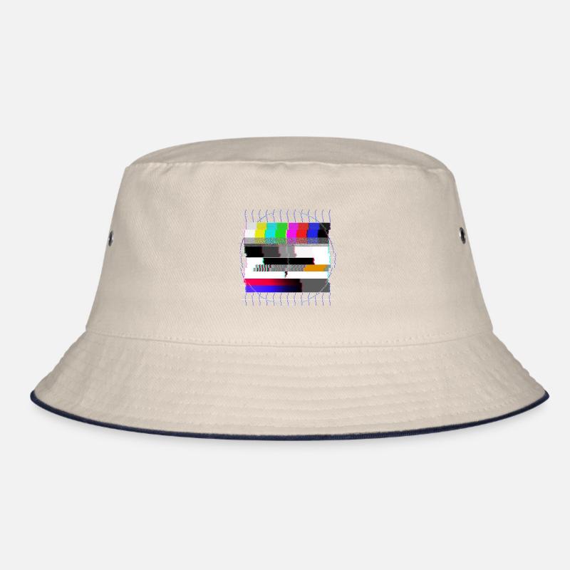 Tube TV test pattern - distorted - 80s Bucket Hat