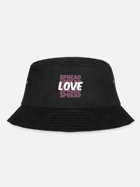 Spread Love Shirt Design - Bucket Hat - Schwarz
