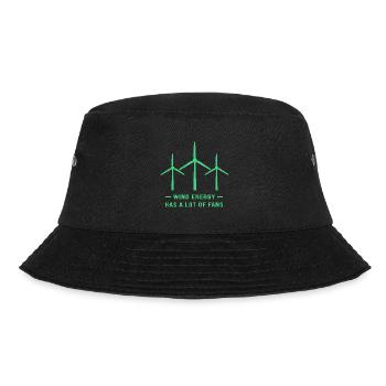 Windrad Windenergie Windkraft - Bucket Hat - Schwarz - Vorne - Lela (165cm)
