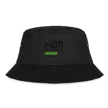 Future Airplane Pilot Son Grandson Aviation Flying - Bucket Hat - black - Front - Lela (165cm)