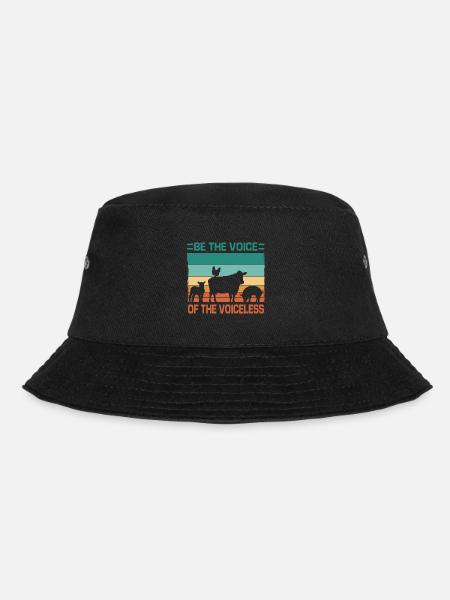 Vegetarier Tierschutz Frutarier Veganer Tierfreund - Bucket Hat - Schwarz
