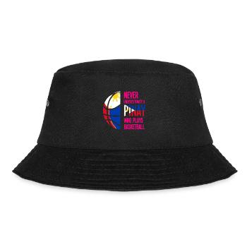 Philippinen Pinay Flagge Basketball I Geschenk - Bucket Hat - Schwarz - Vorne - Lela (165cm)