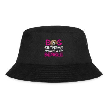 Hund Oma Mit Beagle Lustige Hundehalter Liebhaber - Bucket Hat - Schwarz - Vorne - Lela (165cm)