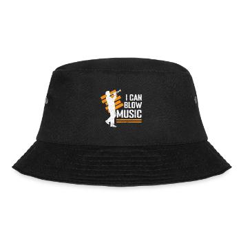 Blasinstrument Saxophon Bariton Euphonium Tuba - Bucket Hat - Schwarz - Vorne - Lela (165cm)