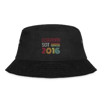 Legendär Seit 2016 Jahr Retro 16er Jahrgang - Bucket Hat - Schwarz - Vorne - Lela (165cm)