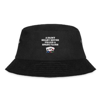 Never Filled a Spade Flush Card Games Poker Card - Bucket Hat - Schwarz - Vorne - Lela (165cm)