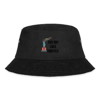Junge mag Roboter Nette Robotik Technik - Bucket Hat - Schwarz - Vorne - Lela (165cm)