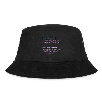 You: no go=contact with Ex's - Bucket Hat - black - Front - Lela (165cm)