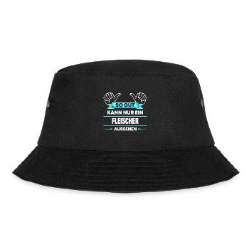 Fleischer Design für stolze Handwerker - Bucket Hat - Schwarz - Vorne - Lela (165cm)