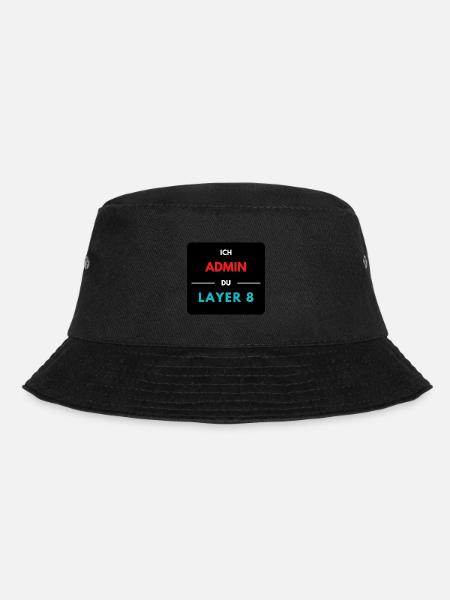 Ich Admin, du Layer 8 (2) - Bucket Hat - Schwarz