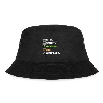 Bier Bergsteiger Wald Bergwandern Wanderer Wandern - Bucket Hat - Schwarz - Vorne - Lela (165cm)