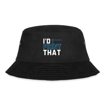 Ich würde diesen Machinisten drucken CNC-Programmi - Bucket Hat - Schwarz - Vorne - Lela (165cm)