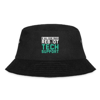 Ich bin der unbezahlte technische Support meiner F - Bucket Hat - Schwarz - Vorne - Lela (165cm)