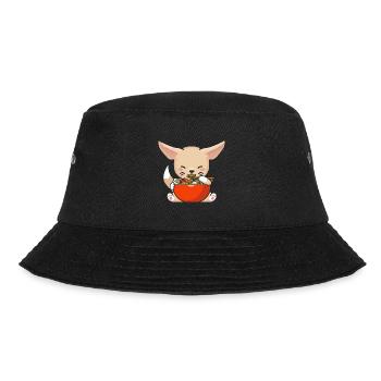 Fennec Fuchs Isst Ramen Nudeln Fennec Füchse - Bucket Hat - Schwarz - Vorne - Lela (165cm)