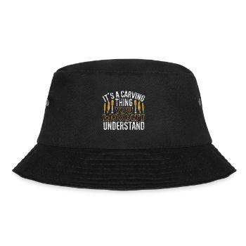 Holzbearbeitung Schnitzerei Schreiner - Bucket Hat - Schwarz - Vorne - Lela (165cm)