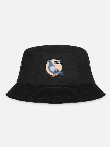Hübsche Taube Niedliches Design für Taubenfans - Bucket Hat - Schwarz