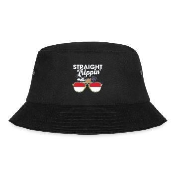 Straight Trippin' Indonesia Vacation Tour Travel - Bucket Hat - black - Front - Lela (165cm)