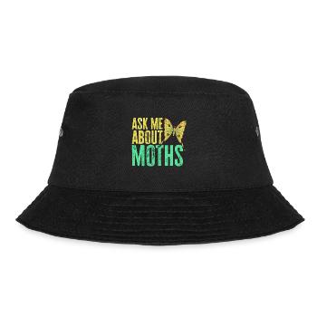 Moths Insect Collector Entomologist - Bucket Hat - black - Front - Lela (165cm)