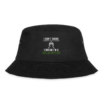 Ich bin ein Hubschrauber - Bucket Hat - Schwarz - Vorne - Lela (165cm)