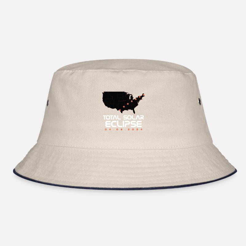 Total Solar Eclipse Map Path of Totality Lover Bucket Hat