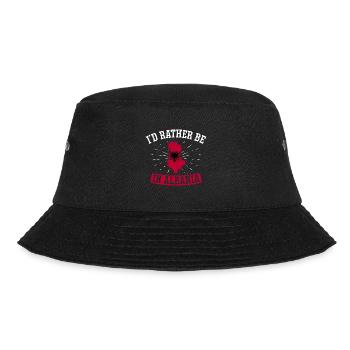 Albanische Flagge Albanischer Adler Shqiponja - Bucket Hat - Schwarz - Vorne - Lela (165cm)