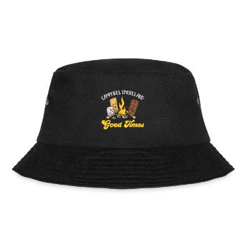 S'more Lagerfeuer Marshmallow Camping - Bucket Hat - Schwarz - Vorne - Lela (165cm)