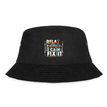Relax I Can Fix It 28 - Bucket Hat - black - Front - Lela (165cm)
