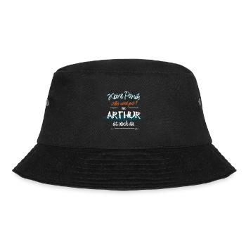 Arthur - Keine Panik. Alles wird gut - Bucket Hat - Schwarz - Vorne - Lela (165cm)