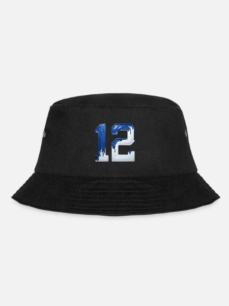 NR. 12 NUMMER 12 BLAU WEIß 12. GEBURTSTAG - Bucket Hat - Schwarz