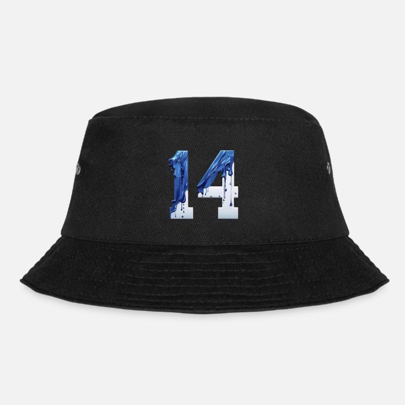 NON. 14 NUMÉRO 14 BLEU BLANC 14E ANNIVERSAIRE - Bob - noir