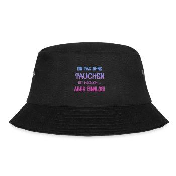 Tauchen - Bucket Hat - Schwarz - Vorne - Lela (165cm)