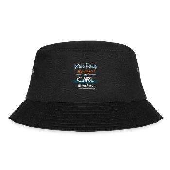Carl - Keine Panik. Alles wird gut - Bucket Hat - Schwarz - Vorne - Lela (165cm)