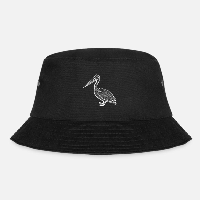 Pelikane Vogel Vögel Pelecanus - Bucket Hat - Schwarz