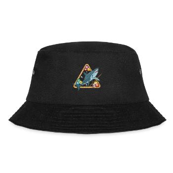 Hai beim Billardspielen - Bucket Hat - Schwarz - Vorne - Lela (165cm)