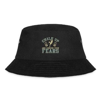 Kreide Und Zerquetsche Deine Ängste Beim Bouldern - Bucket Hat - Schwarz - Vorne - Lela (165cm)
