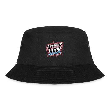Excuses Suck 13 - Bucket Hat - Schwarz - Vorne - Lela (165cm)
